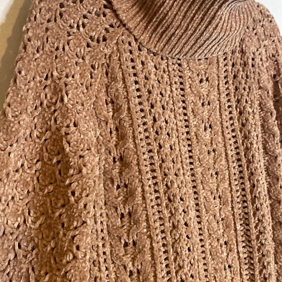 Impressions Cowl Neck Knit Sweater-Tan-Women’s Sz Small-NWT - Picture 5 of 11